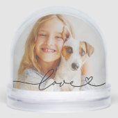 Love in Black Script Heart Photo (正面)