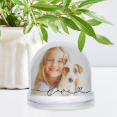 Love in Black Script Heart Photo