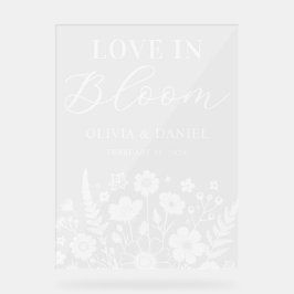 Love in Bloom オーダーメイド ウェディング ウェルカム アクリルサイン