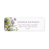 Love in Bloom | 花柄 返信先ラベル ラベル (正面)