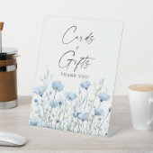 Love In Bloom Blue Bridal Shower Cards Gifts Sign 台座サイン (インサイチュ)