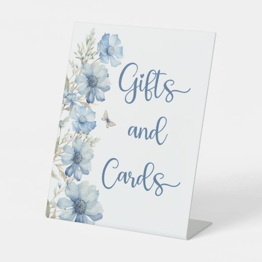 LOVE IN BLOOM BLUE FLORAL BRIDAL SHOWER 台座サイン (正面)