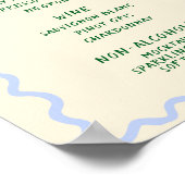 Love in Bloom Blue Green Cin Cin Bar Menu ポスター (角)