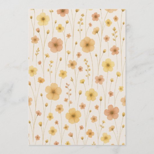 Love In Bloom Boho Bridal Shower  招待状 (裏面)