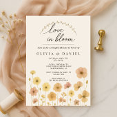 Love In Bloom Boho Couples Shower 招待状