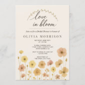 Love In Bloom Boho QR Code Bridal Shower  招待状 (正面)