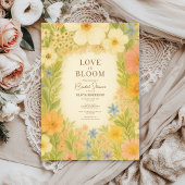 Love in Bloom Botanical Garden Bridal Shower 招待状
