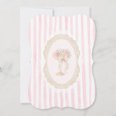 Love in Bloom Bow Champagne Bridal Shower 招待状 (裏面)