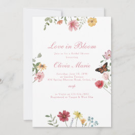 Love in Bloom Bridal Shower 招待状