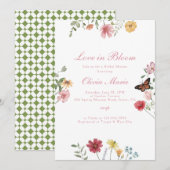 Love in Bloom Bridal Shower 招待状 (正面/裏面)