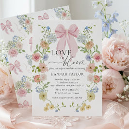 Love in Bloom Bridal Shower 招待状