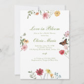 Love in Bloom Bridal Shower 招待状 (正面)