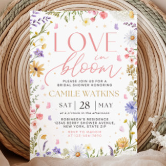 Love in Bloom Bridal Shower Invitation 招待状