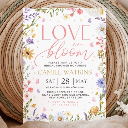 Love in Bloom Bridal Shower Invitation 招待状