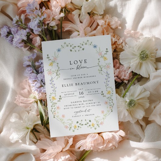 Love in Bloom Bridal Shower Invitation 招待状