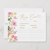 Love In Bloom Bridal Shower Recipe Card 招待状 (正面)