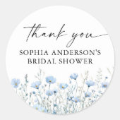 Love in Bloom Bridal Shower Round Favor Stickers ラウンドシール (正面)