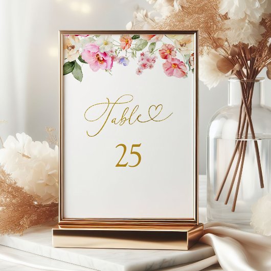 Love In Bloom Bridal Shower Table Number テーブルナンバー