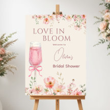Love in Bloom Champagne Pink Bow Bridal Shower
