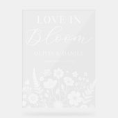 Love in Bloom Custom Wedding Welcome アクリルサイン (正面)