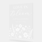 Love in Bloom Custom Wedding Welcome アクリルサイン (傾斜)