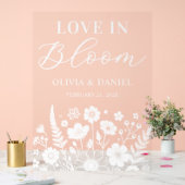 Love in Bloom Custom Wedding Welcome アクリルサイン (ウェディング)