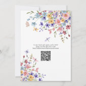 Love in Bloom Dragonflies QR Code Bridal Shower 招待状 (裏面)