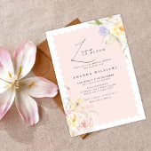 Love in bloom Floral Elegance Bridal Shower  招待状