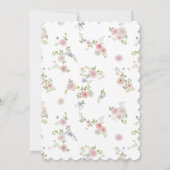 Love in Bloom Floral engagement party invitation 招待状 (裏面)