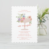 Love in Bloom Floral engagement party invitation 招待状 (スタンド正面)
