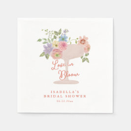 Love in Bloom Floral Garden Bridal Shower スタンダードカクテルナプキン