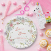 Love in Bloom Floral Garden Bridal Shower ペーパープレート (パーティー)