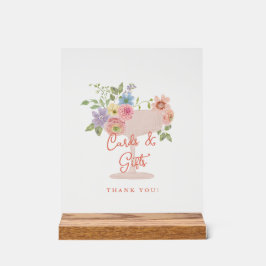 Love in Bloom Garden Bridal Shower Cards & Gifts アクリルサイン
