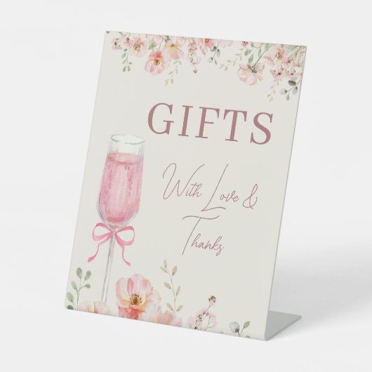 Love in Bloom Gifts Table Bridal Shower 台座サイン (正面)