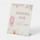 Love in Bloom Mimosa Bar Bridal Shower 台座サイン (正面)