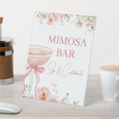 Love in Bloom Mimosa Bar Bridal Shower 台座サイン (インサイチュ)