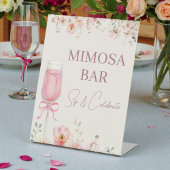 Love in Bloom Mimosa Bar Bridal Shower 台座サイン