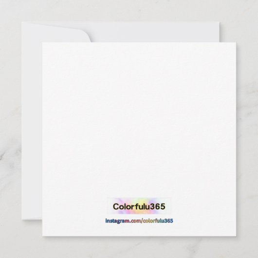 Love in Bloom – Potted Flowers Calligraphy 招待状 (裏面)