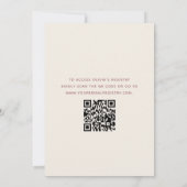 Love in Bloom QR Code Champagne Bow Bridal Shower 招待状 (裏面)