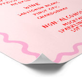 Love in Bloom Red Pink Cin Cin Bar Menu ポスター (角)