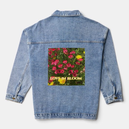 Love in Bloom Red Roses Jacket デニムジャケット (裏面)