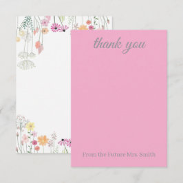 Love in Bloom | Romantic Wildflower Thank You Card サンキューカード