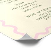 Love in Bloom Sage Pink Cin Cin Bar Menu ポスター (角)