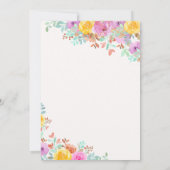 Love in Bloom spring flowers wedding 招待状 (裏面)
