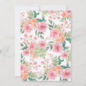 Love in Bloom Spring Garden Floral Bridal shower 招待状 (裏面)