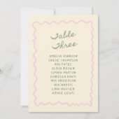 Love in Bloom Whimsical Handwritten Table 3 Card 招待状 (正面)