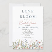 Love in Bloom Wildflower Bridal Shower 招待状 (正面)