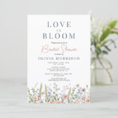Love in Bloom Wildflower Bridal Shower 招待状 (スタンド正面)