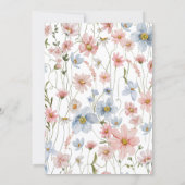 Love in Bloom Wildflower Bridal Shower 招待状 (裏面)
