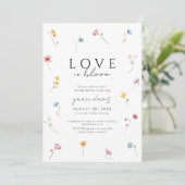 love in bloom Wildflower bridal shower Invitation 招待状 (スタンド正面)